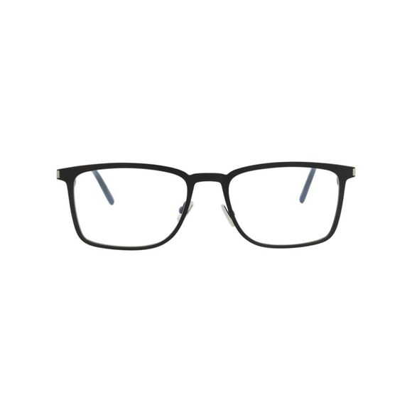 Saint Laurent Square-Frame Metal Optical Frames Black Mens